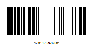 Code 3 of 9 Barcode